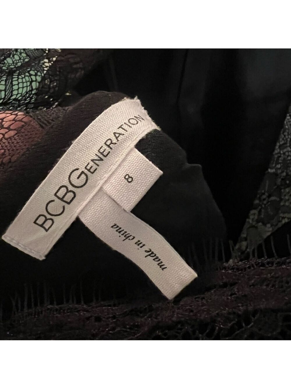 BCBGENERATION Black Lace Detail Dress 8 - Picture 5 of 7